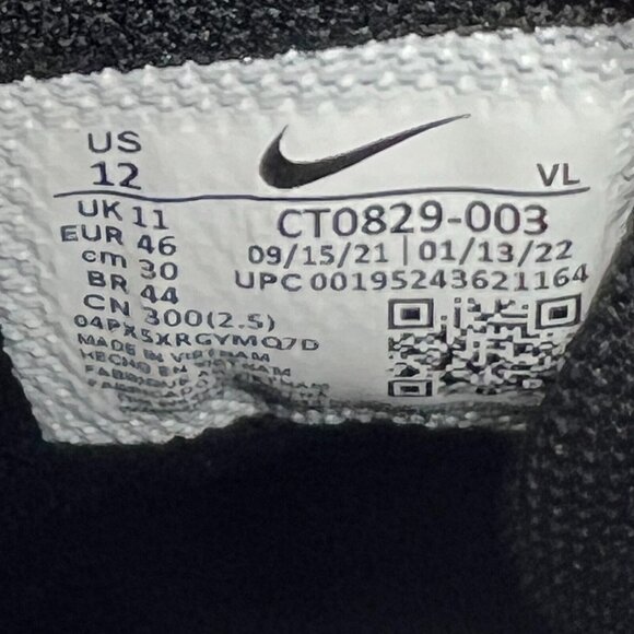 Nike Mens CT0829-00 Black Alpha Huarache 3 Varsity Low Size 12 Baseball Cleats - Picture 9 of 9